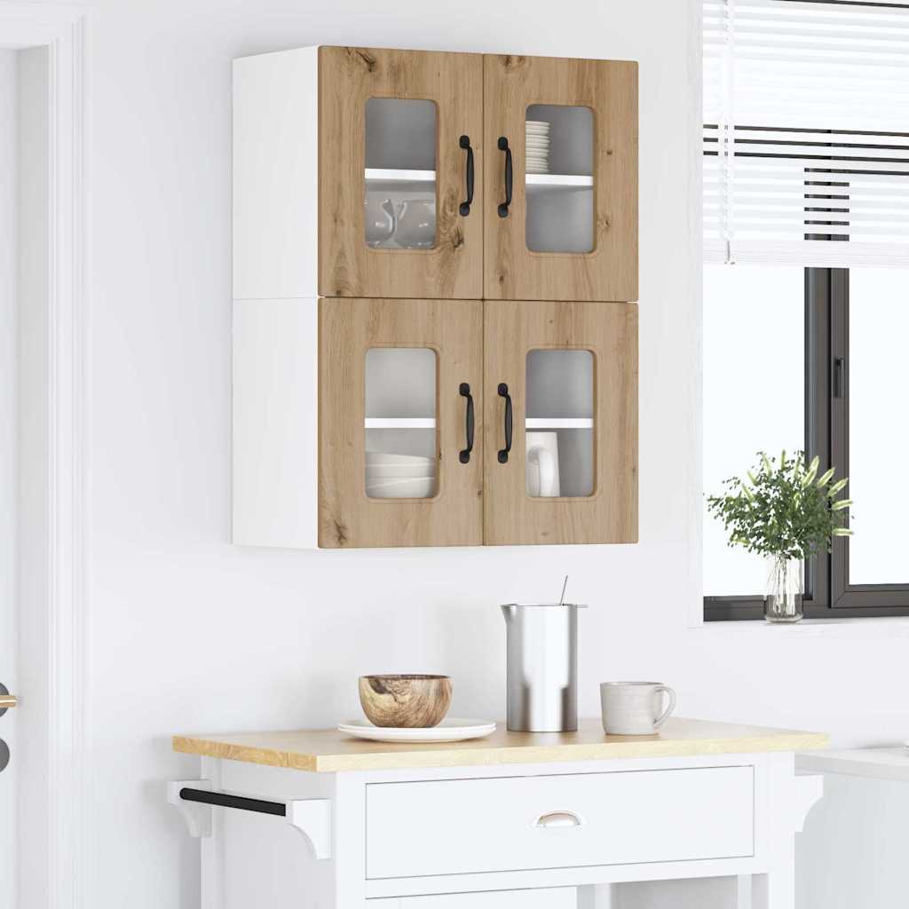 Kitchen Wall Cabinet 2 pcs Artisan Oak 60 x 31 x 40 cm